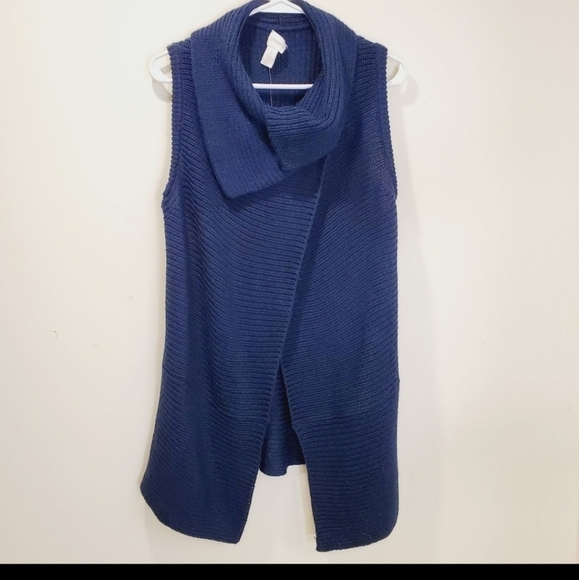Chico's navy blue Johanna open front Johanna vest size 1 (s) NWT - Picture 3 of 6